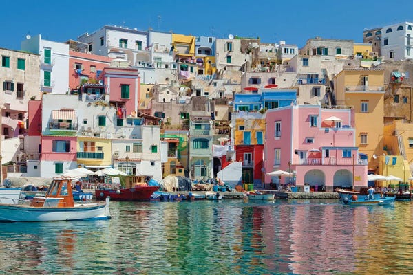 Photography: Marina Corricella II, Procida Island, Gulf of Naples, Campania Region, Italy by Panoramic Images