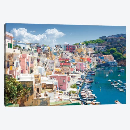 Marina Corricella III, Procida Island, Gulf of Naples, Campania Region, Italy Canvas Print #PIM14214} by Panoramic Images Canvas Art Print