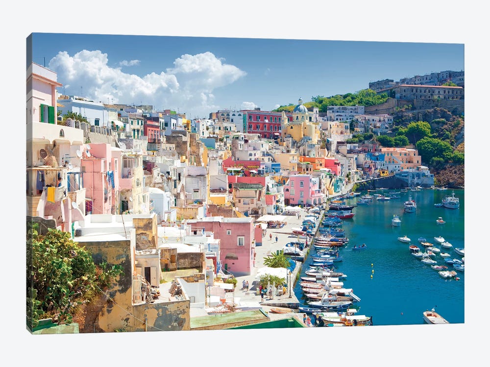 Marina Corricella III, Procida Island, Gulf of Naples, Campania Region, Italy by Panoramic Images 1-piece Canvas Art