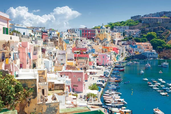 Photography: Marina Corricella III, Procida Island, Gulf of Naples, Campania Region, Italy by Panoramic Images