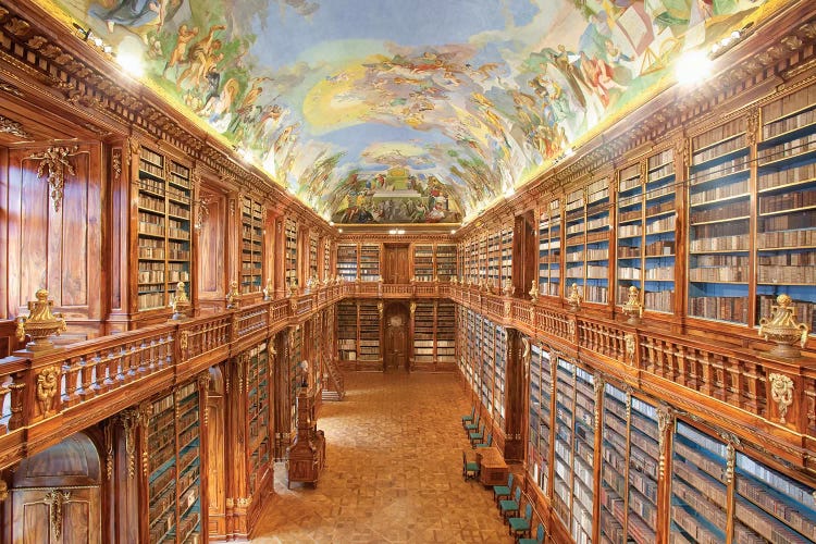 The Philosophical Hall, Library, Strahov Monastery, Prague, Czech Republic by Panoramic Images wall art