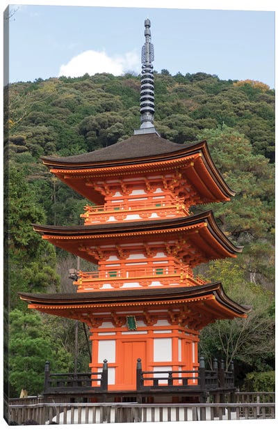 A Small Pagoda At Kiyomizu-Dera Temple, Kyoti Prefecture, Japan Canvas Art Print - Pagodas