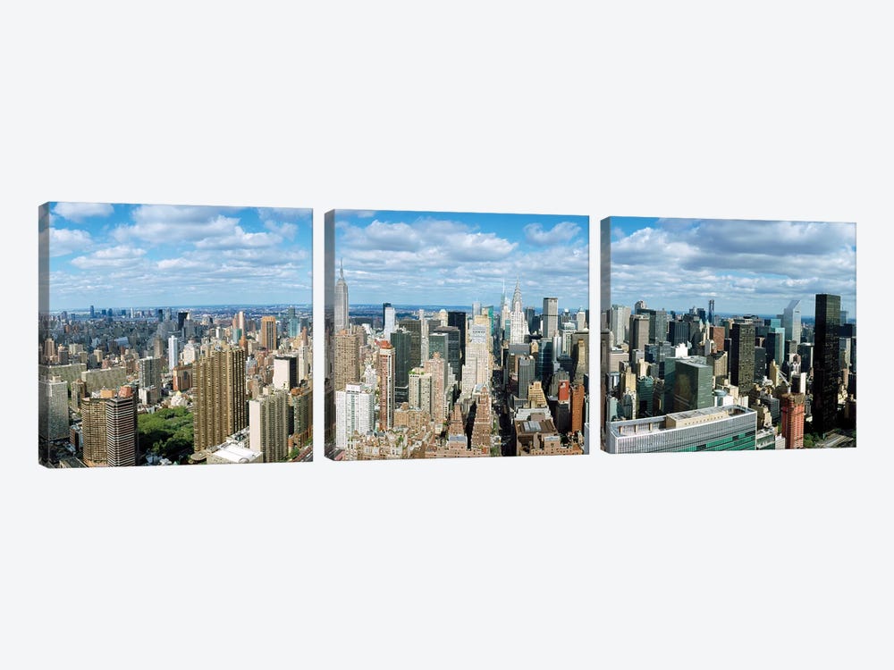 Aerial View Of A City, New York City, New York State, USA by Panoramic Images 3-piece Canvas Artwork
