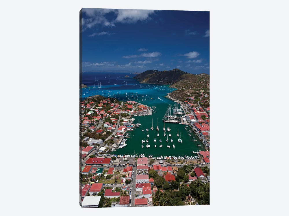 Aerial View Of Houses On An Island, Saint Barthélemy, Caribbean Sea by Panoramic Images 1-piece Canvas Art
