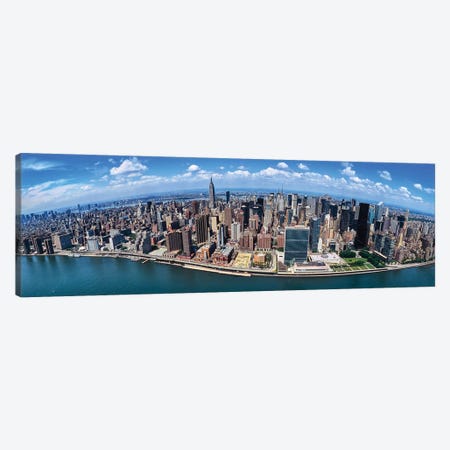 Aerial View Of New York City, New York State, USA I Canvas Print #PIM14239} by Panoramic Images Canvas Artwork