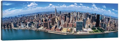 Aerial View Of New York City, New York State, USA I Canvas Art Print - New York City Skylines