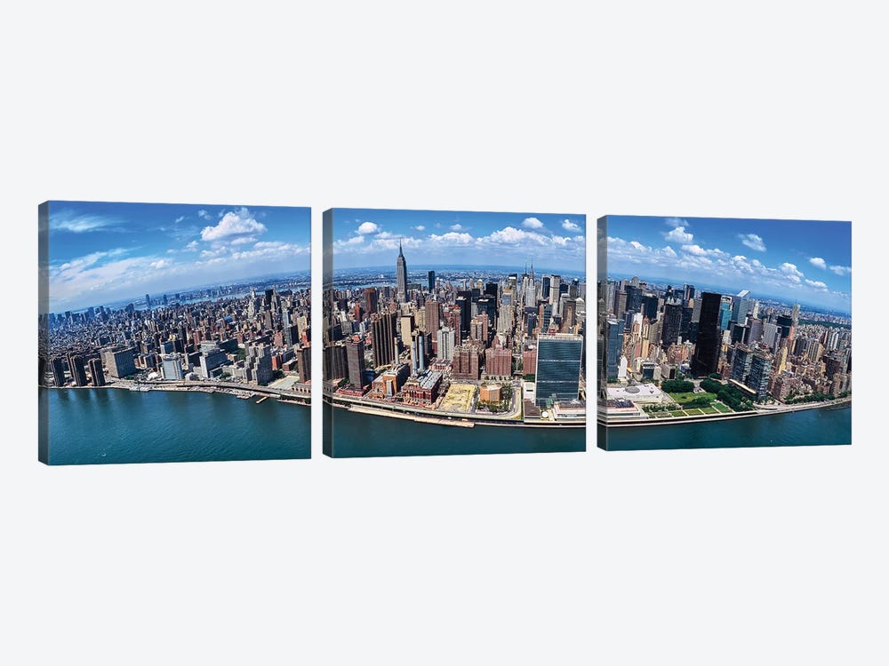 Aerial View Of New York City, New York State, USA I by Panoramic Images 3-piece Canvas Art Print