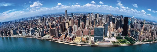 New York City Skylines: Aerial View Of New York City, New York State, USA I by Panoramic Images