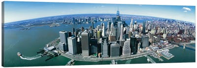 Aerial View Of New York City, New York State, USA II Canvas Art Print - New York Art