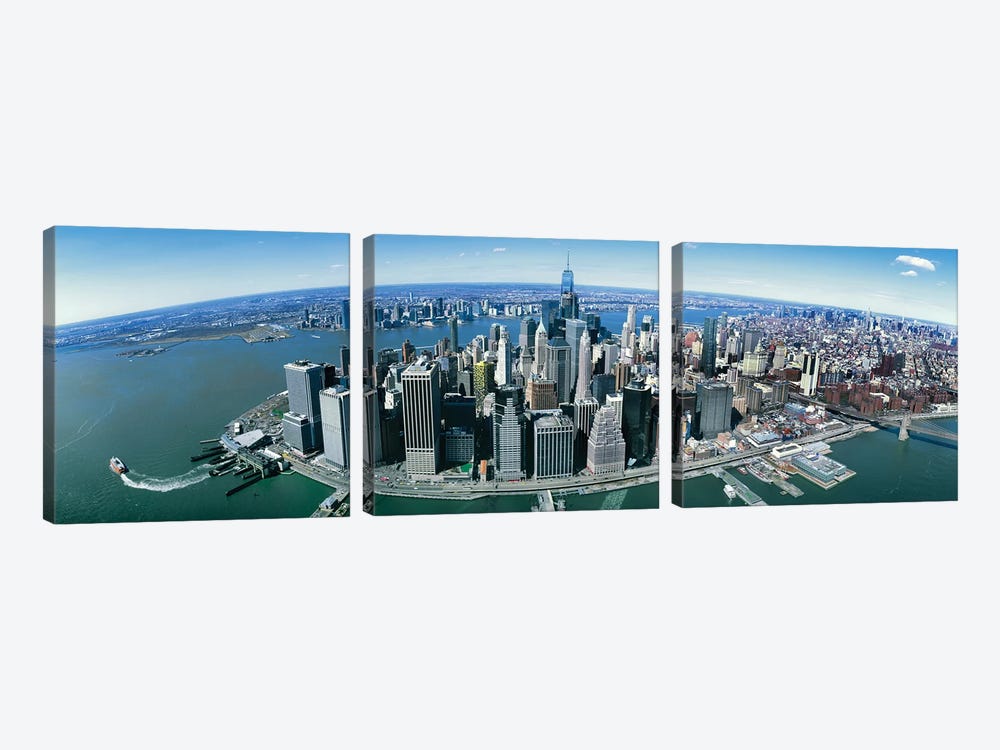 Aerial View Of New York City, New York State, USA II by Panoramic Images 3-piece Art Print