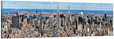 Aerial View Of New York City, New York State, USA IV Canvas Art Print - New York Art