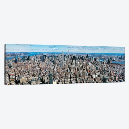 Aerial View Of New York City, New York State, USA V Canvas Print #PIM14243} by Panoramic Images Canvas Print