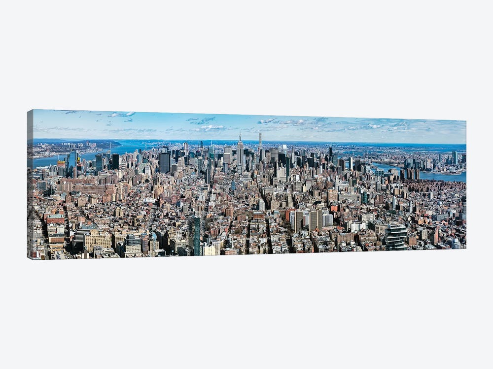 Aerial View Of New York City, New York State, USA V by Panoramic Images 1-piece Canvas Wall Art