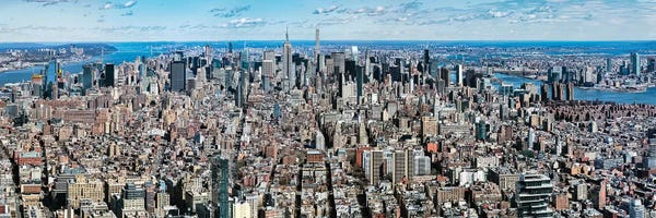 Aerial View Of New York City, New York State, USA V