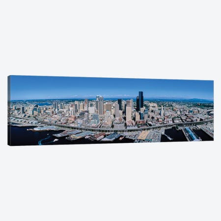 Aerial View Of Seattle, King County, Washington State, USA Canvas Print #PIM14244} by Panoramic Images Canvas Artwork