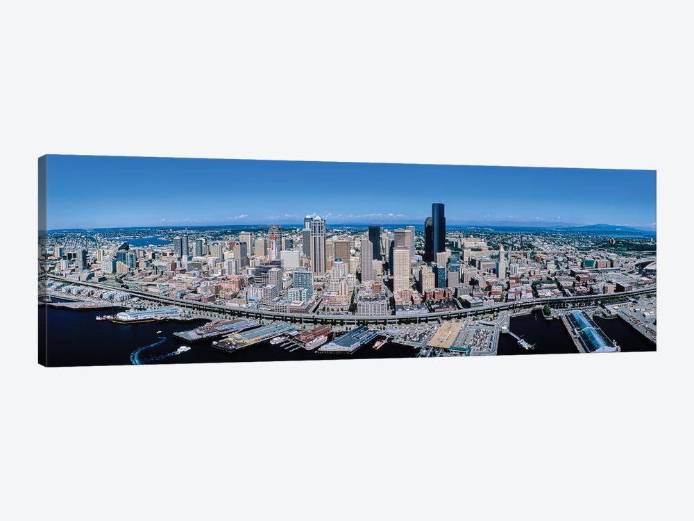 Aerial View Of Seattle, King County, Washington State, USA by Panoramic Images 1-piece Canvas Print