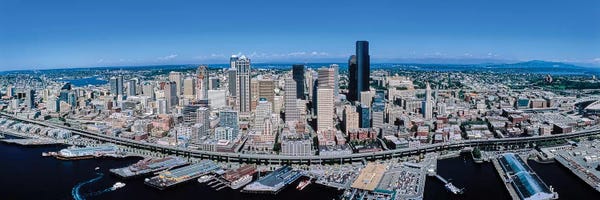 Seattle: Aerial View Of Seattle, King County, Washington State, USA by Panoramic Images