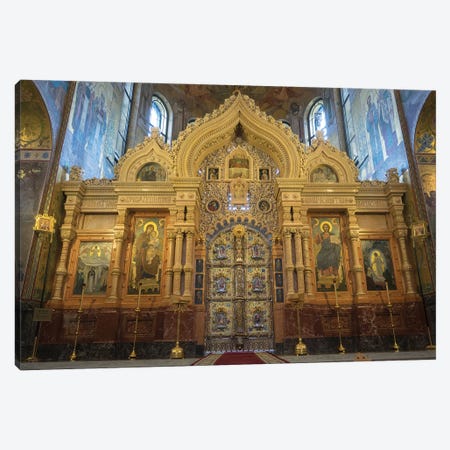Altar At Church Of The Savior On Blood, St. Petersburg, Russia Canvas Print #PIM14245} by Panoramic Images Canvas Wall Art