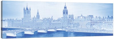 Arch Bridge Across A River, Westminster Bridge, Big Ben, Houses Of Parliament, Westminster, London, England Canvas Art Print - London Skylines