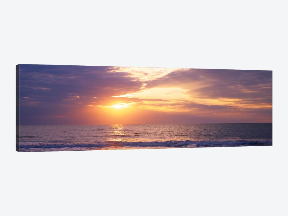 Atlantic Ocean At Sunset, Gulf Of Mexico, Naples, Collier County, Florida, USA by Panoramic Images 1-piece Canvas Print