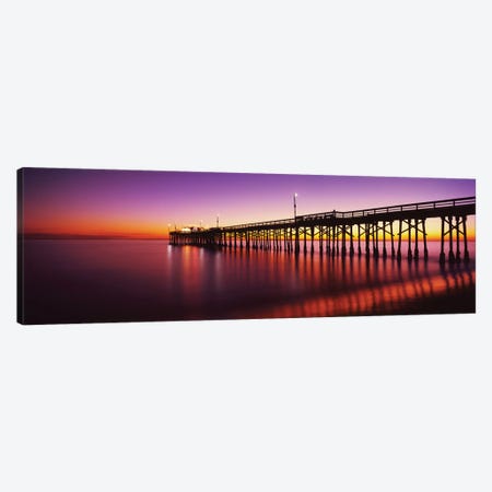 Balboa Pier At Sunset, Newport Beach, Orange County, California, USA Canvas Print #PIM14274} by Panoramic Images Canvas Print