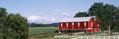 Barn In A Farm, Lewisburg, Union County, Pennsylvania, USA by Panoramic Images framed canvas print