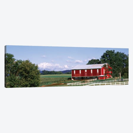 Barn In A Farm, Lewisburg, Union County, Pennsylvania, USA Canvas Print #PIM14282} by Panoramic Images Canvas Art Print