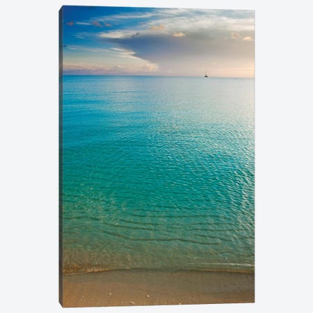 Beach At Sunset, Great Exuma Island, Bahamas I Canvas Print #PIM14285} by Panoramic Images Canvas Artwork