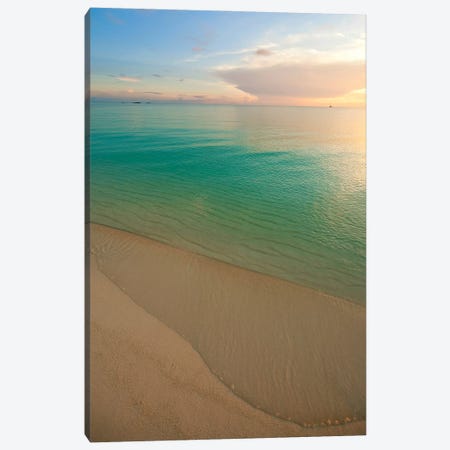 Beach At Sunset, Great Exuma Island, Bahamas II Canvas Print #PIM14286} by Panoramic Images Canvas Wall Art