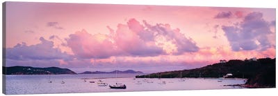 Boats In The Sea, Coral Bay, Saint John, U.S. Virgin Islands Canvas Art Print - Coastline Art
