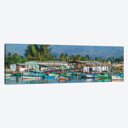 Boats Moored In Harbor, Trinidad, Cuba I Canvas Print #PIM14305} by Panoramic Images Canvas Print