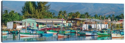 Boats Moored In Harbor, Trinidad, Cuba I Canvas Art Print - Harbor & Port Art
