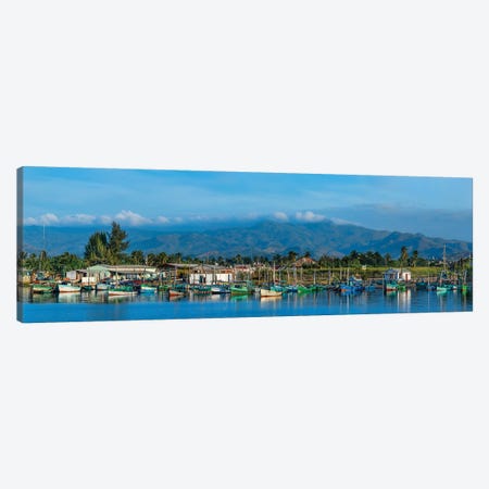 Boats Moored In Harbor, Trinidad, Cuba II Canvas Print #PIM14306} by Panoramic Images Canvas Print