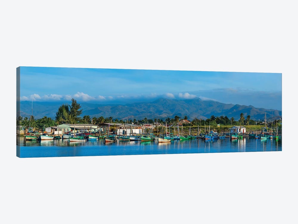 Boats Moored In Harbor, Trinidad, Cuba II by Panoramic Images 1-piece Canvas Wall Art