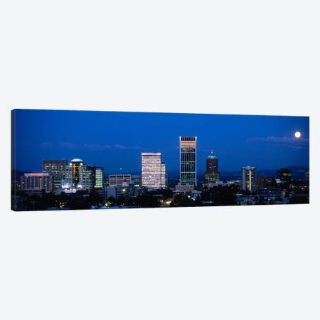 USA, Oregon, Portland, moon, night Canvas Print #PIM1430} by Panoramic Images Canvas Artwork
