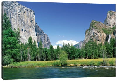 Bridal Veil Falls, Yosemite National Park, California, USA Canvas Art Print - Yosemite National Park Art