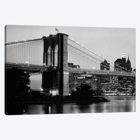 Brooklyn Bridge Across The East River At Dusk, Manhattan, New York City, New York State, USA Canvas Print #PIM14314} by Panoramic Images Canvas Wall Art