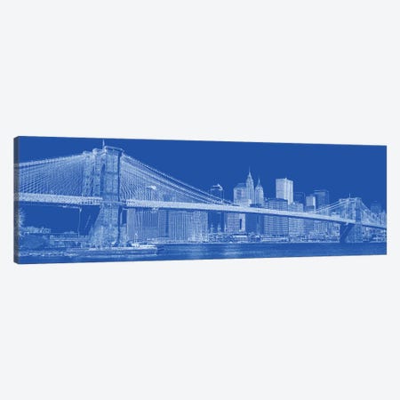 Brooklyn Bridge Over East River, New York City, USA II Canvas Print #PIM14316} by Panoramic Images Canvas Wall Art