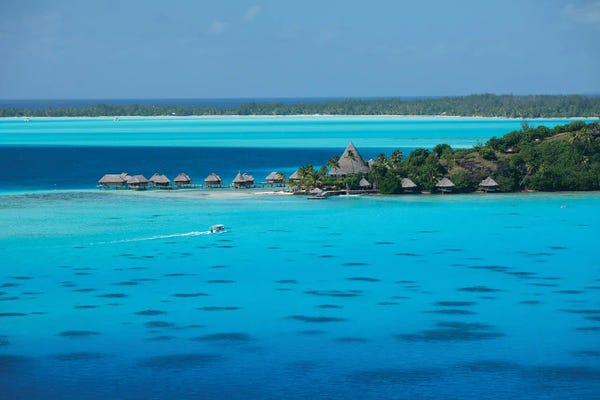 Tropical Beaches: Bungalows On The Beach, Bora Bora, Society Islands, French Polynesia I by Panoramic Images