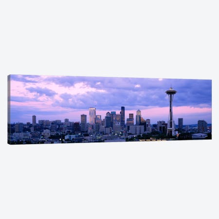Skyscrapers in a city, Seattle, Washington State, USA Canvas Print #PIM1431} by Panoramic Images Canvas Wall Art