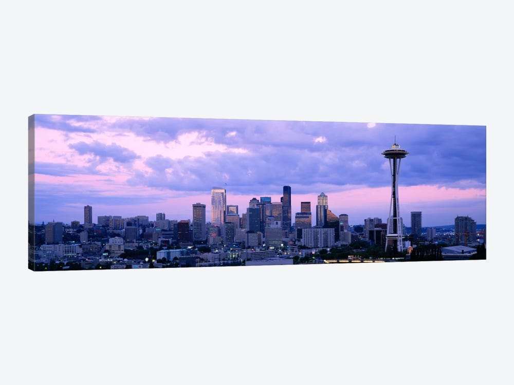 Skyscrapers in a city, Seattle, Washington State, USA by Panoramic Images 1-piece Canvas Print