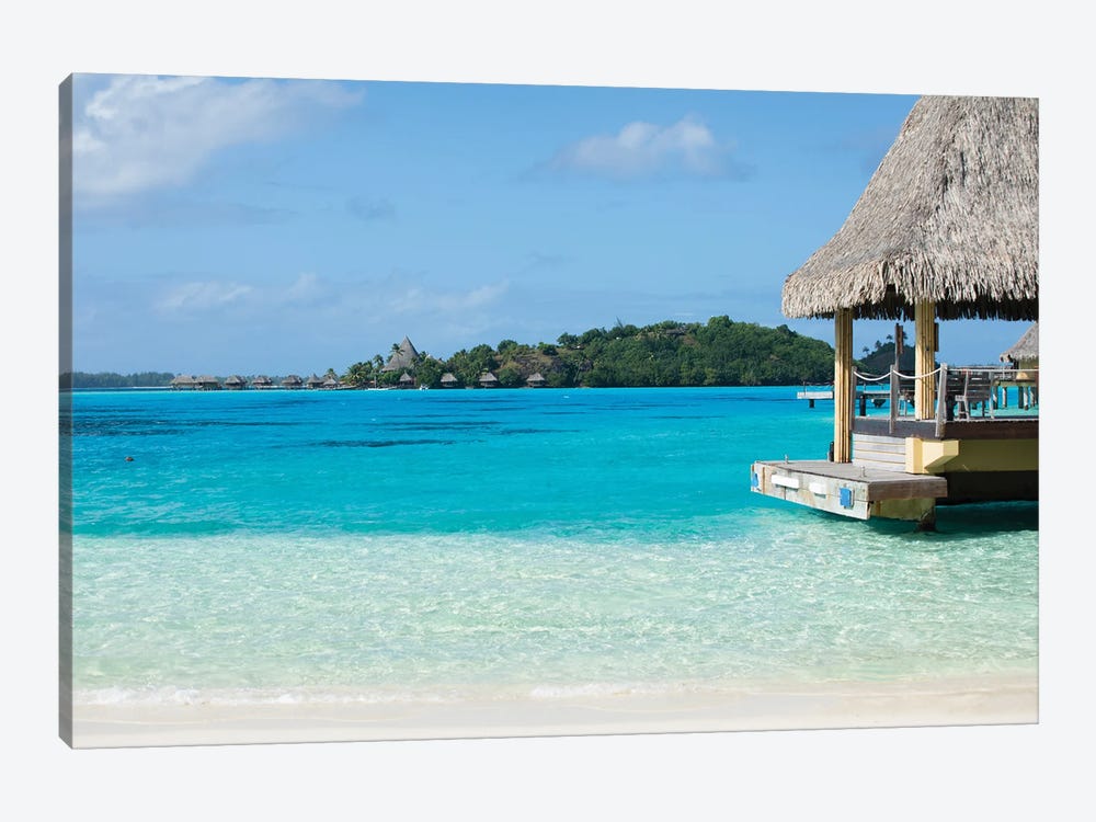 Bungalows On The Beach, Bora Bora, Society Islands, French Polynesia II by Panoramic Images 1-piece Canvas Art