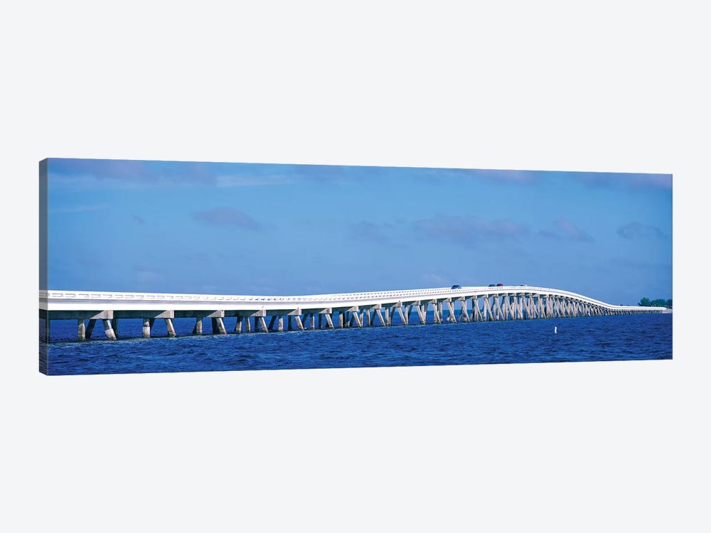 Causeway Over Atlantic Ocean, Sanibel Causeway, Sanibel Island, Florida, USA by Panoramic Images 1-piece Canvas Print
