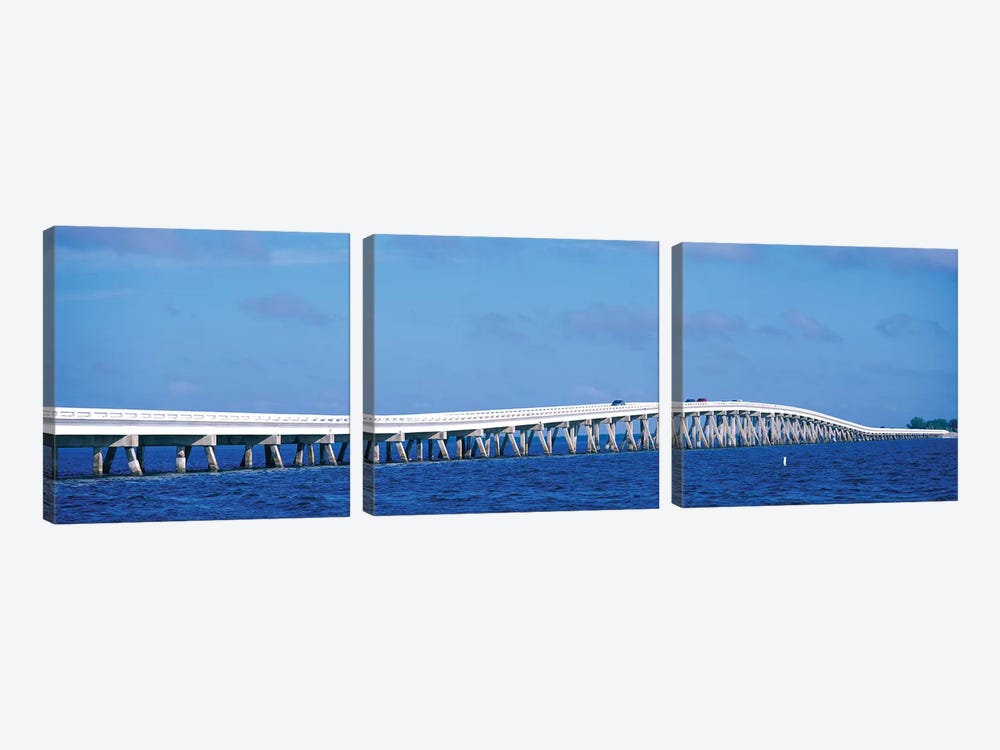 Causeway Over Atlantic Ocean, Sanibel Causeway, Sanibel Island, Florida, USA by Panoramic Images 3-piece Art Print