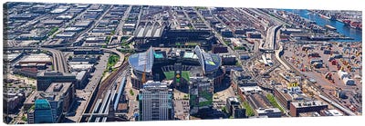 Centurylink Field And Safeco Field From Sky View Observatory - Columbia Center, Seattle, Washington State, USA Canvas Art Print - Seattle Art