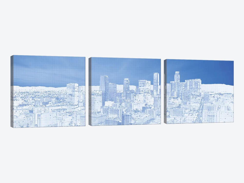 City Of Los Angeles, Los Angeles County, California, USA by Panoramic Images 3-piece Canvas Artwork