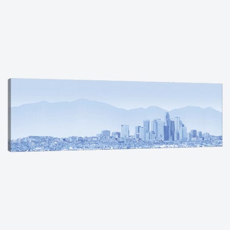 City Of Los Angeles, San Gabriel Mountains In Background, California, USA Canvas Print #PIM14349} by Panoramic Images Canvas Artwork