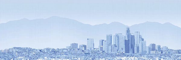 Los Angeles: City Of Los Angeles, San Gabriel Mountains In Background, California, USA by Panoramic Images