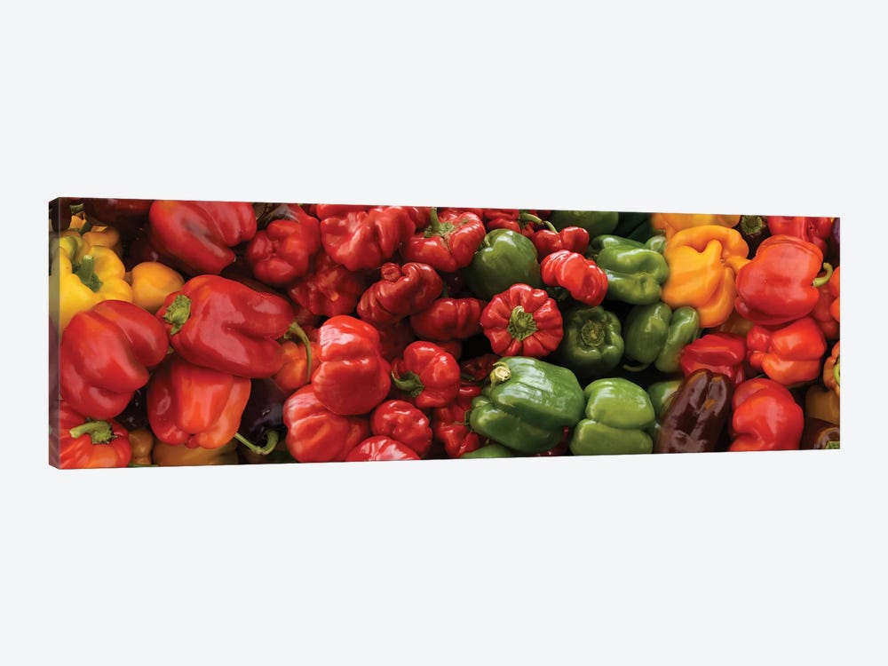 Close-Up Of Assorted Pepper For Sale At Market I by Panoramic Images 1-piece Canvas Art