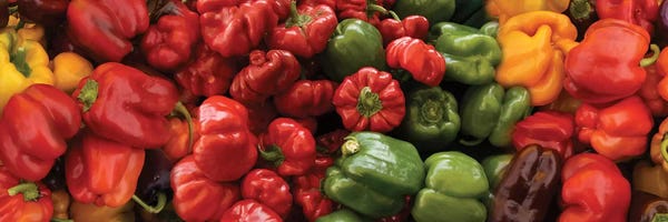 Gardening: Close-Up Of Assorted Pepper For Sale At Market I by Panoramic Images